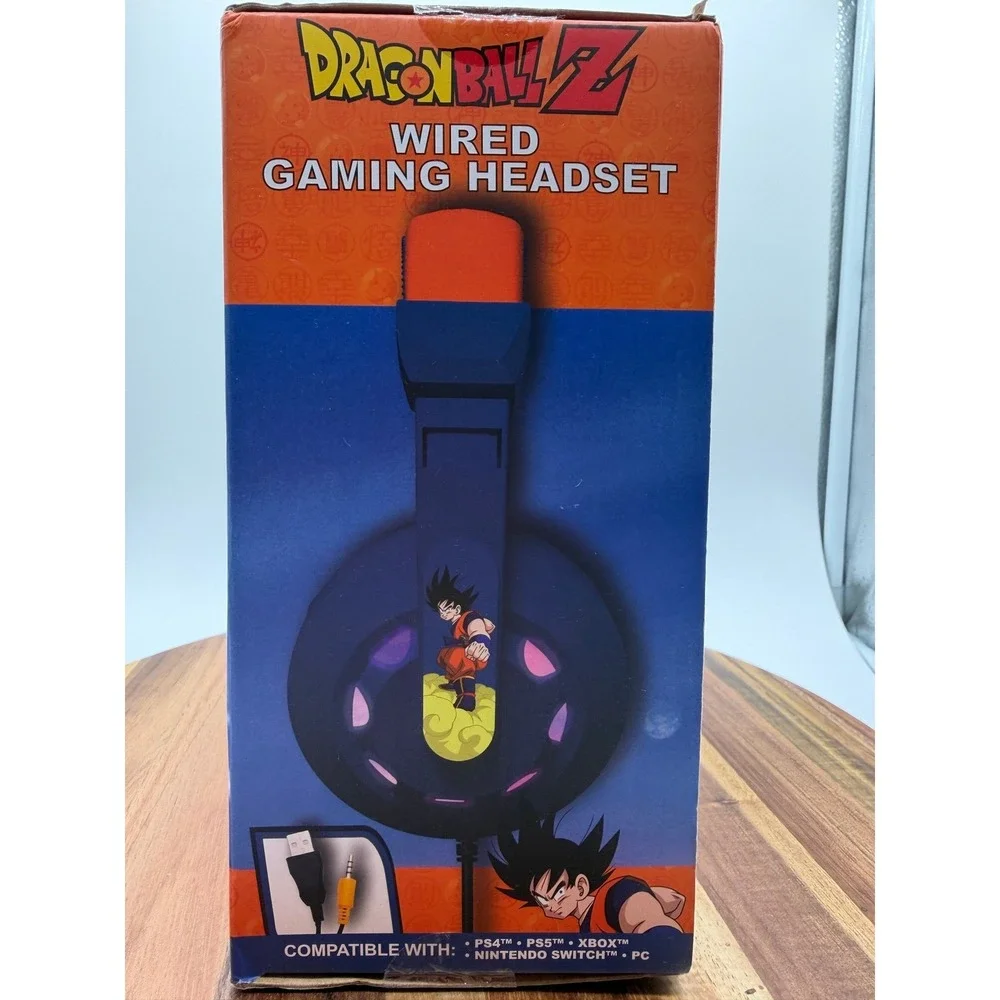 Dragon Ball Z Wired Gaming Headset LED Goku Blue Orange PS5‎ Xbox Switch PC New